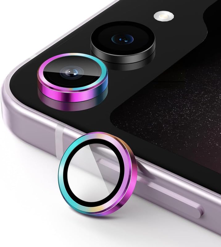 V MOBITE Camera Lens Screen Protector | Samsung Galaxy Z Flip 5 5G Accessories | Alloy Matellic Anti Scratch Camera Ring Cover | Screen Protector | Rainbow (B0CX198PS3) Amazon Price History, Amazon Price Tracker