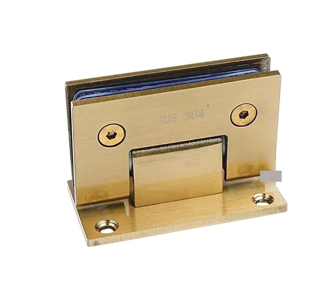 2Pcs 180 Degrees Stainless Steel Frameless Glass Door Hinge