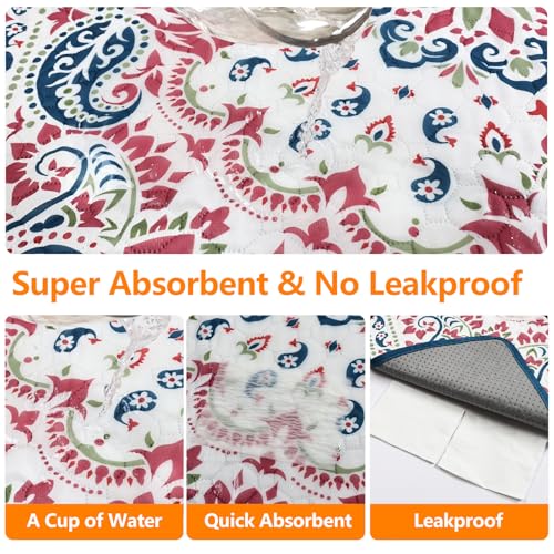 Image of Mozin Washable Pee Pads for Dogs, 2 Pack Super Absorbent Reusable Puppy Pads Waterproof, Leak-Proof & Non-Slip Whelping Pad for Potty Training, Playpens, Crates, Floors, Beds, and Couches 18 inchx24 inch