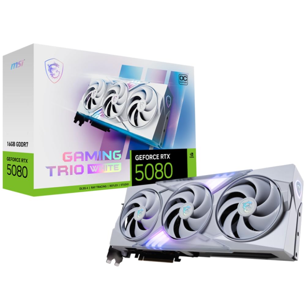 【新品】GeForce RTX 5080 Gaming Trio OC 16GB Amazon.in: Buy MSI GeForce RTX 5080 16G Gaming Trio OC White
