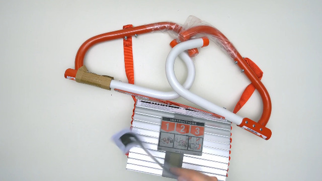 Firechief FEL430 Firechief Fire Escape Ladder voor thuisgebruik | Compacte lichtgewicht ladder voor noodsituaties | 2 verdiepingen opvouwbare ontsnappingsladder met extra brede loopvlakken