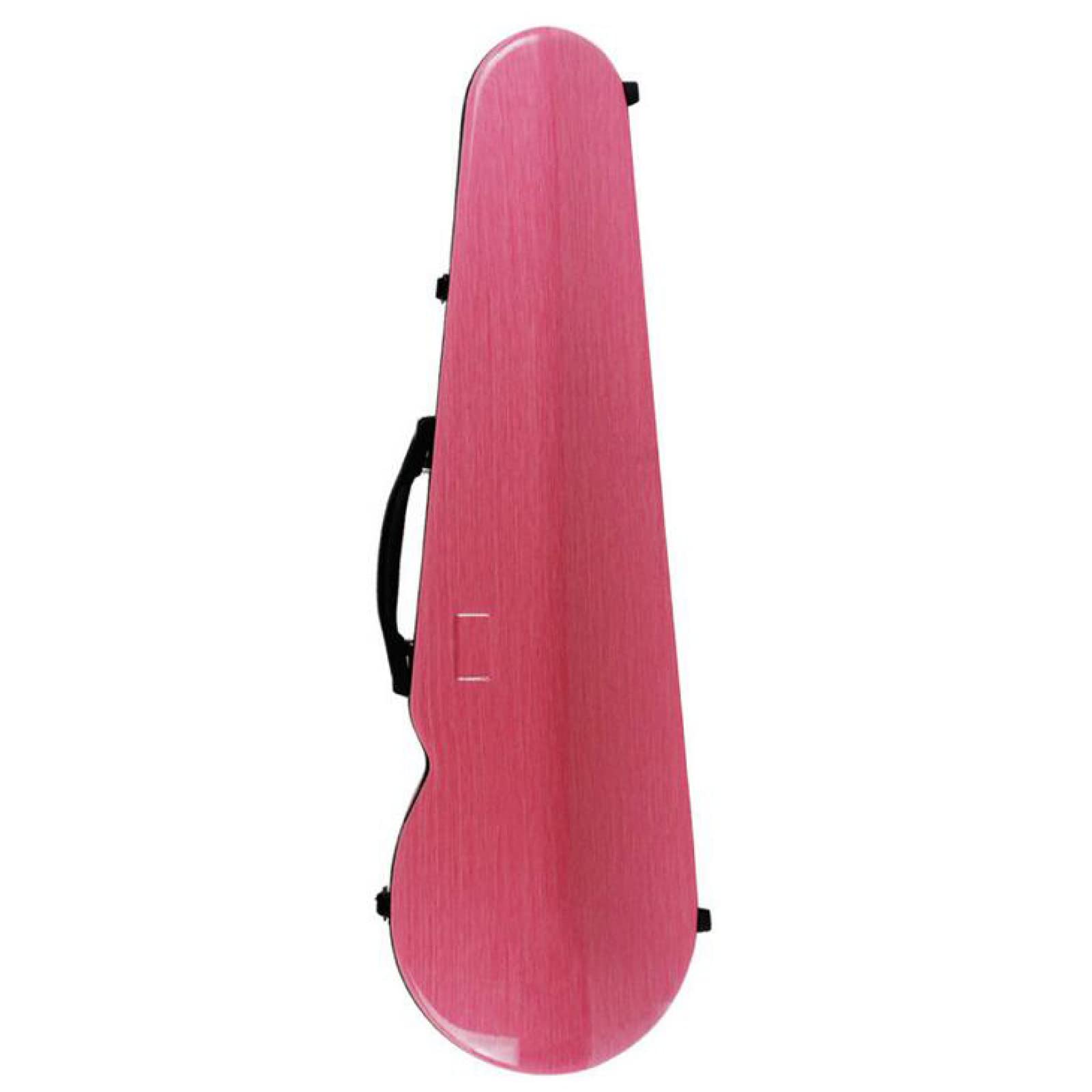 Custodia Rigida per Violino 3/4, 4/4, con Igrometro Custodia Professionale per Violino Robusta Fibra di Carbonio Mista Super Leggera con Cinghie per Zaino,Pink