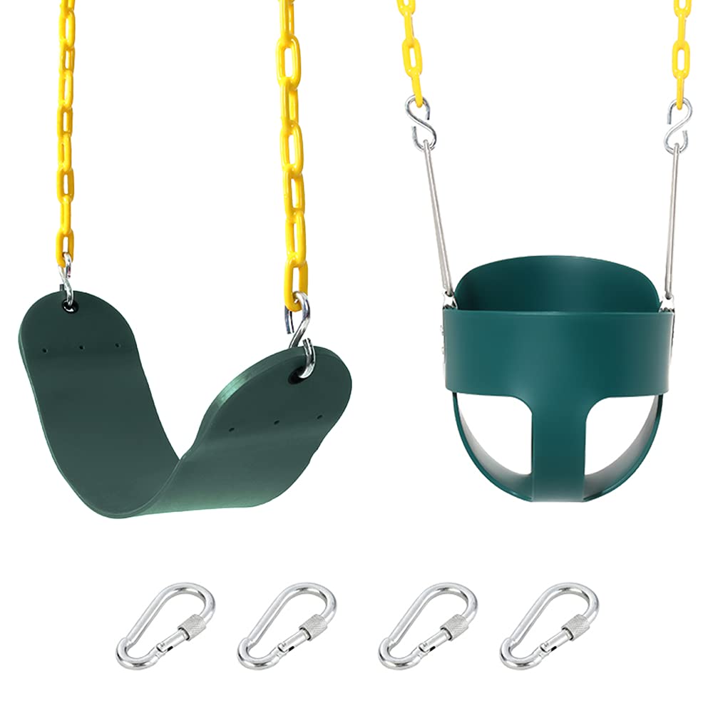 Buy pekdi High Back Full Bucket Toddler Swing and Heavy Duty Swing Set