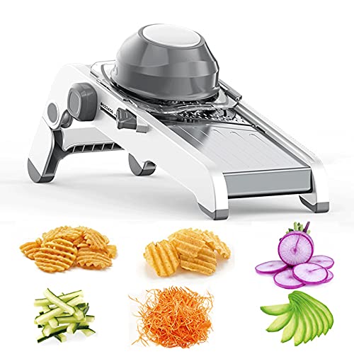 Verstelbare Snijmachine Roestvrijstalen Handmatige Snijder Groenterasp Julienne-snijder Fruithakselaar,Green - Image 3
