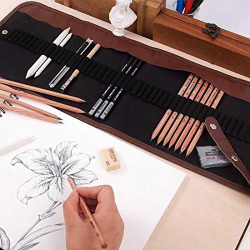 Estuche enrollable para lápices de colores de lona miniatura 5