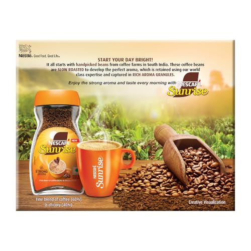 Image of Nescafe Sunrise Instant Coffee | Strong Aroma in every cup | 90g Jar with free mug