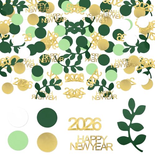200 Pcs New Years Eve Decorations 2026 Confetti,Confetti with 2026 Paper Decor for Table Dining Floor,Decorations NYE Party Supplies Photography Props Celebration Go to Next Year