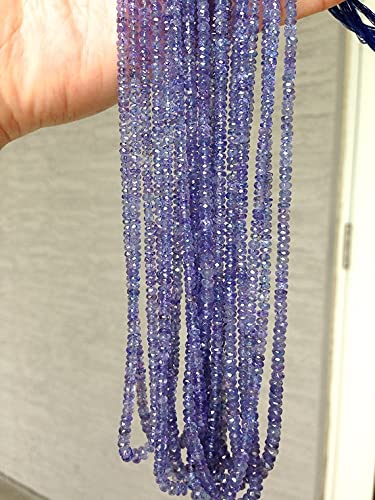 Tanzanite roundel facet pour créer vos colliers d'été bohèmes