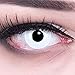 Produktbild Funnylens farbige weiße weisse Kontaktlinsen mit Stärke -3,00 crazy Kontaktlinsen crazy contact lenses White Out weiß 1 Paar. Mit Linsenbehälter! Perfekt zu Halloween, Karneval und Fasching