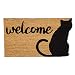 Evergreen Flag Cat Welcome Shaped Coir Mat - 28 x 1 x 16 Inches