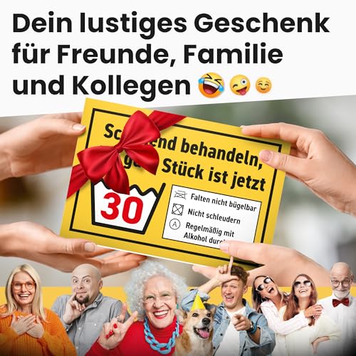 DankeDir! Das gute Stück ist Dreißig - Schild 30 x 20 cm - Geburtstagsgeschenk 30er Männer & Frauen 30 Jahre Geschenk 30. Geburtstag - Partydeko Geburtstagsdeko Geburtstagskarte Geschenkidee