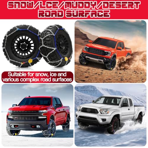 DEDC Auto Lock Heavy-Duty Snow Tire Chains