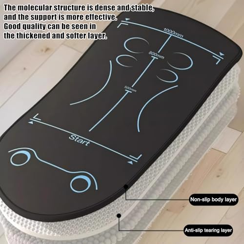 Mater de rodillo AB, alfombra de ejercicio para AB Roller, Estera de entrenamiento protectora, Almohadilla de entrenamiento de equipo de gimnasia de 59x24 pulgadas para rueda de rodillo AB, cojín de f - imagen 4