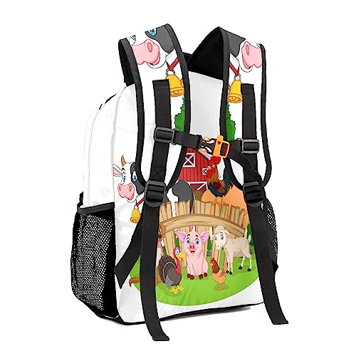 Farm Animals Personalized School Backpack for Kid Boy Girls Primary Daypack Bookbag Custom Name Travel Bag3
