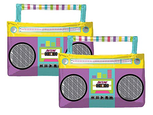 Set of 2 Awesome Party Boom Box 27" Foil Balloons