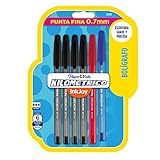 Paper Mate Bolígrados Kilométricos 100 ST Punta Fina TX6 (4N+1R+1A)