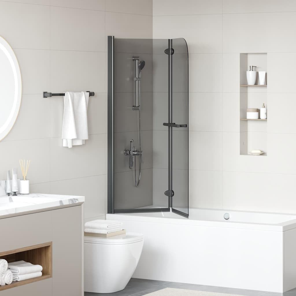 Box Doccia 120x140 Pieghevole in Vetro di Sicurezza e Alluminio per Bagno Paraspruzzi