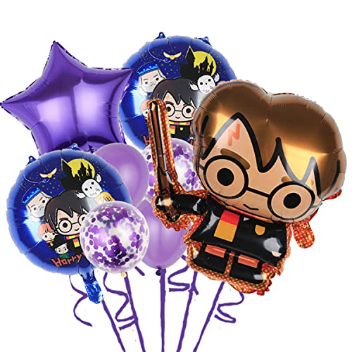 8 Piezas Globos de Cumpleaños de Harry Mago Globos de Decoraciones, Globo de Harry Potter, Fiesta...