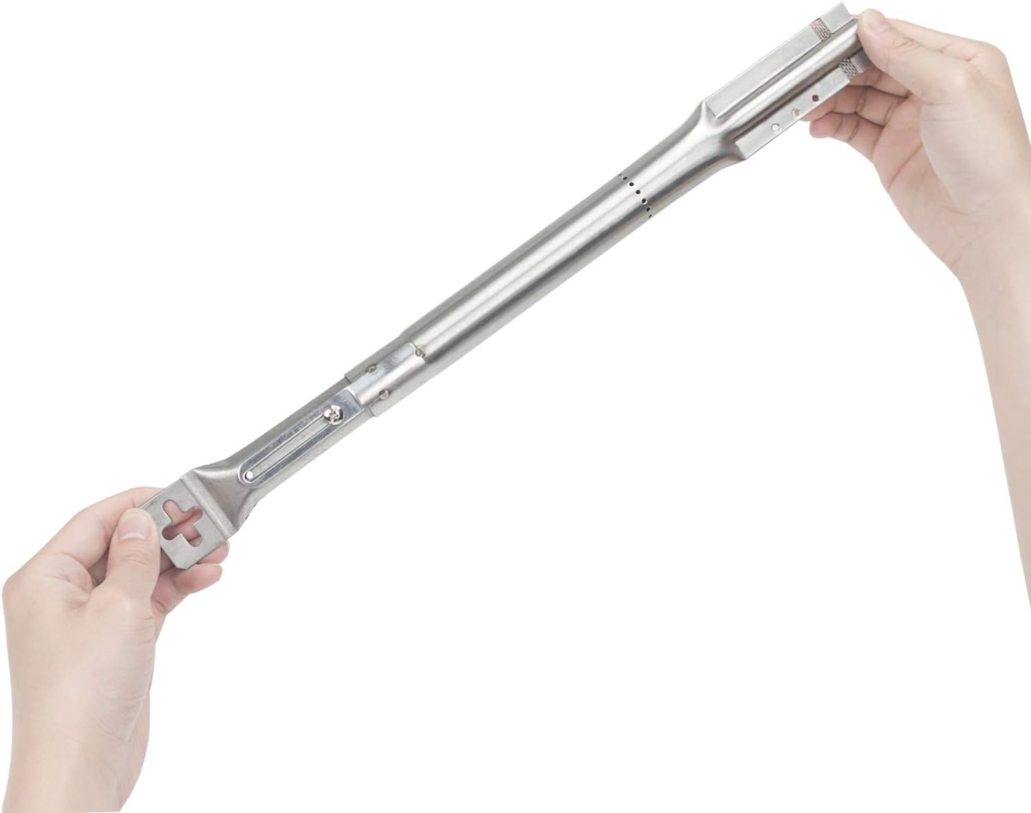 ROLLGAN Universal Adjustable Stainless Steel Grill Tube Burner (4 Packs), Replacement Grill Pipe Tube Burners,Extends from 15.6'' up to 19.3''/39.5cm up to 49cm