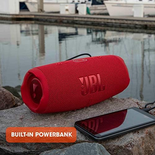 JBL CHARGE 5 - Portable Waterproof (IP67) Bluetooth Speaker with Powerbank USB Charge out, 20 hours playtime, JBL Partyboost (Black) - 5