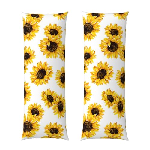 Taie d'oreiller rectangulaire imprimée tournesol protège-oreiller long