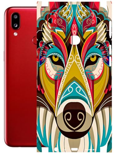 Image of AtOdds - Full Body Back Screen Guard Protector Film - Lamination Wrap Skin Sticker Compatible with Samsung Galaxy A10s | Scratchproof Matte Finish (Mighty Wolf)