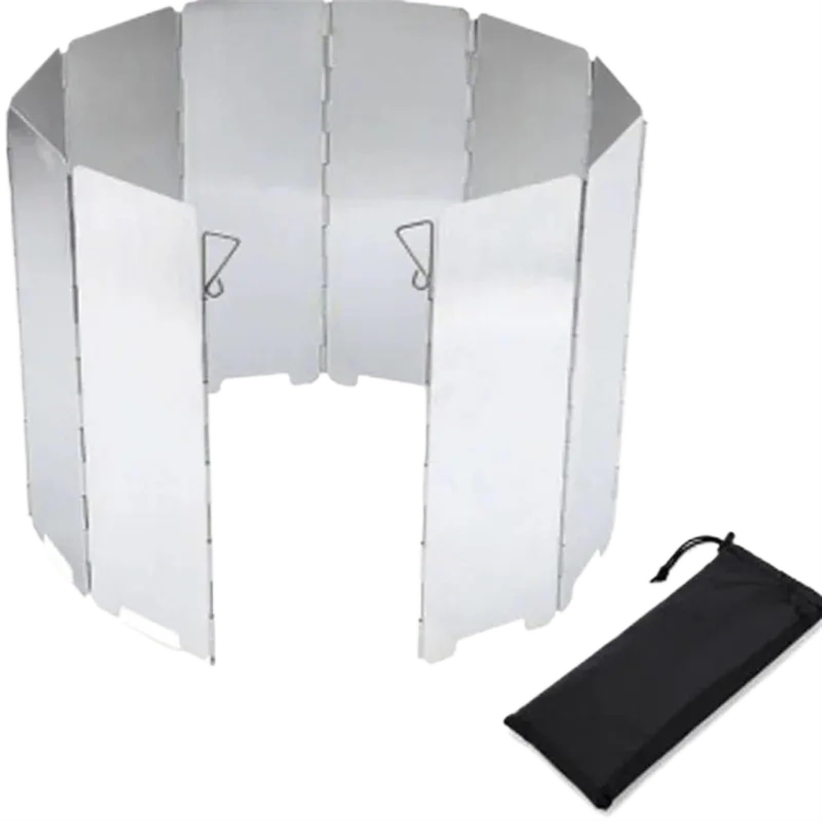 Paravientos para Hornillo de Camping Parabrisas de Estufa aleación Aluminio 10 Piezas, Ultraligero y Plegable for Acampar al Aire Libre