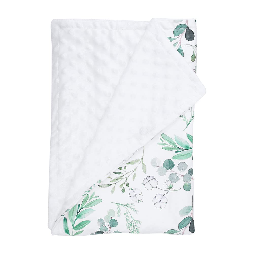 Uposao Soft Fleece Baby Blanket for Boys Girls, Newborn Soft Baby Plush Blanket with Dotted Backing Double Layer Toddler Receiving Blanket Throw for for Car Seat, Cot, 75 X 100cm