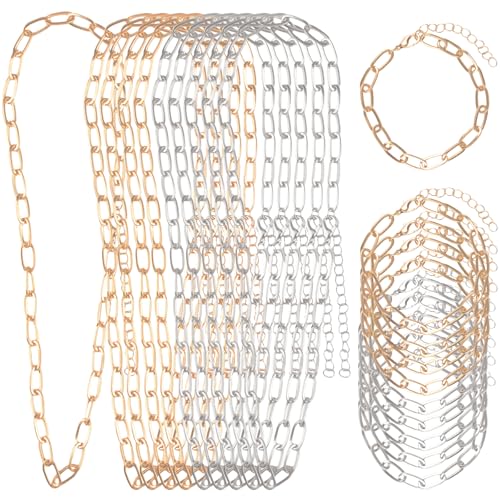 Colliers et bracelets trombones pour fabrication bijoux DIY chaîne réglable - 2