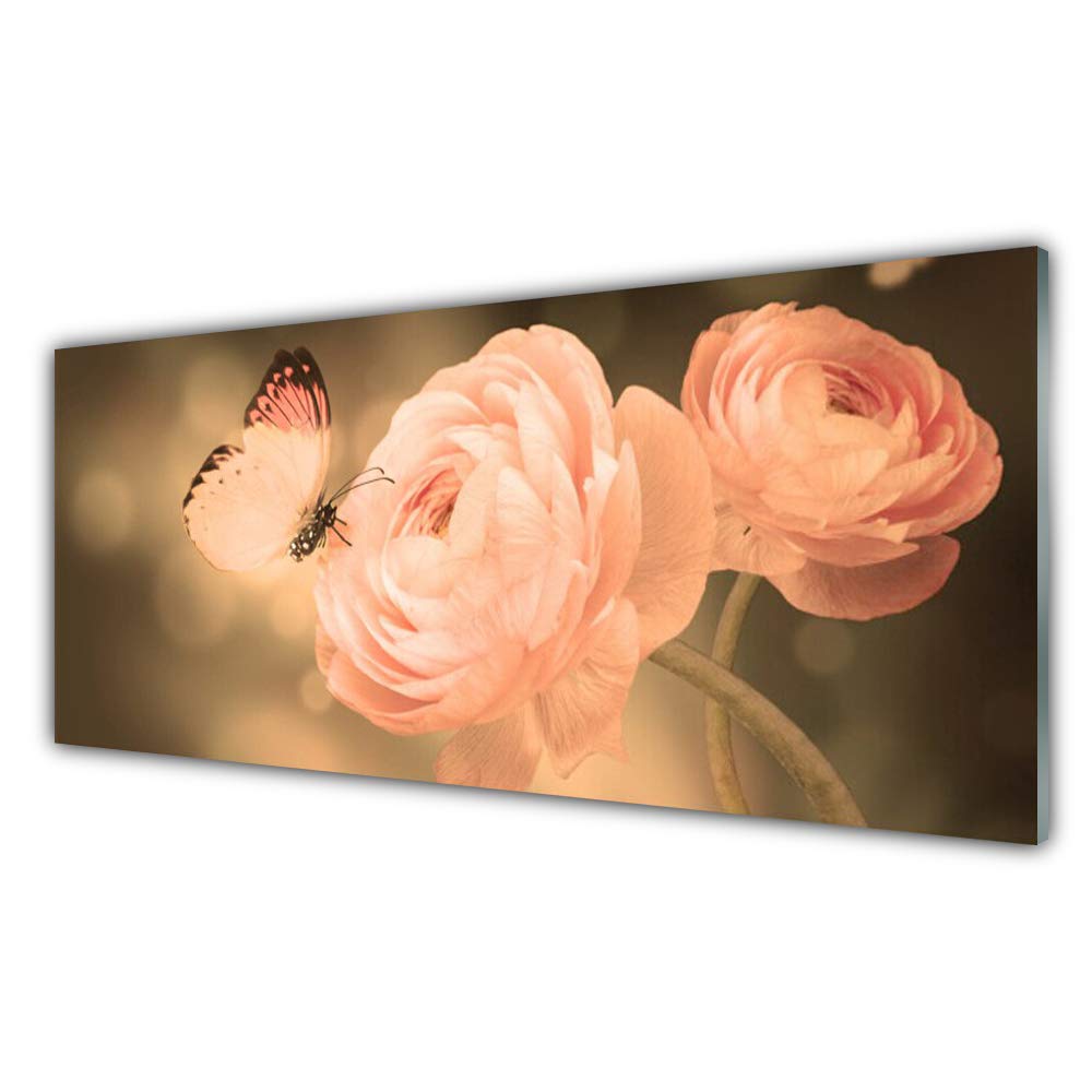 Tableau mural impression sur verre trempé 125x50cm Tulup nature