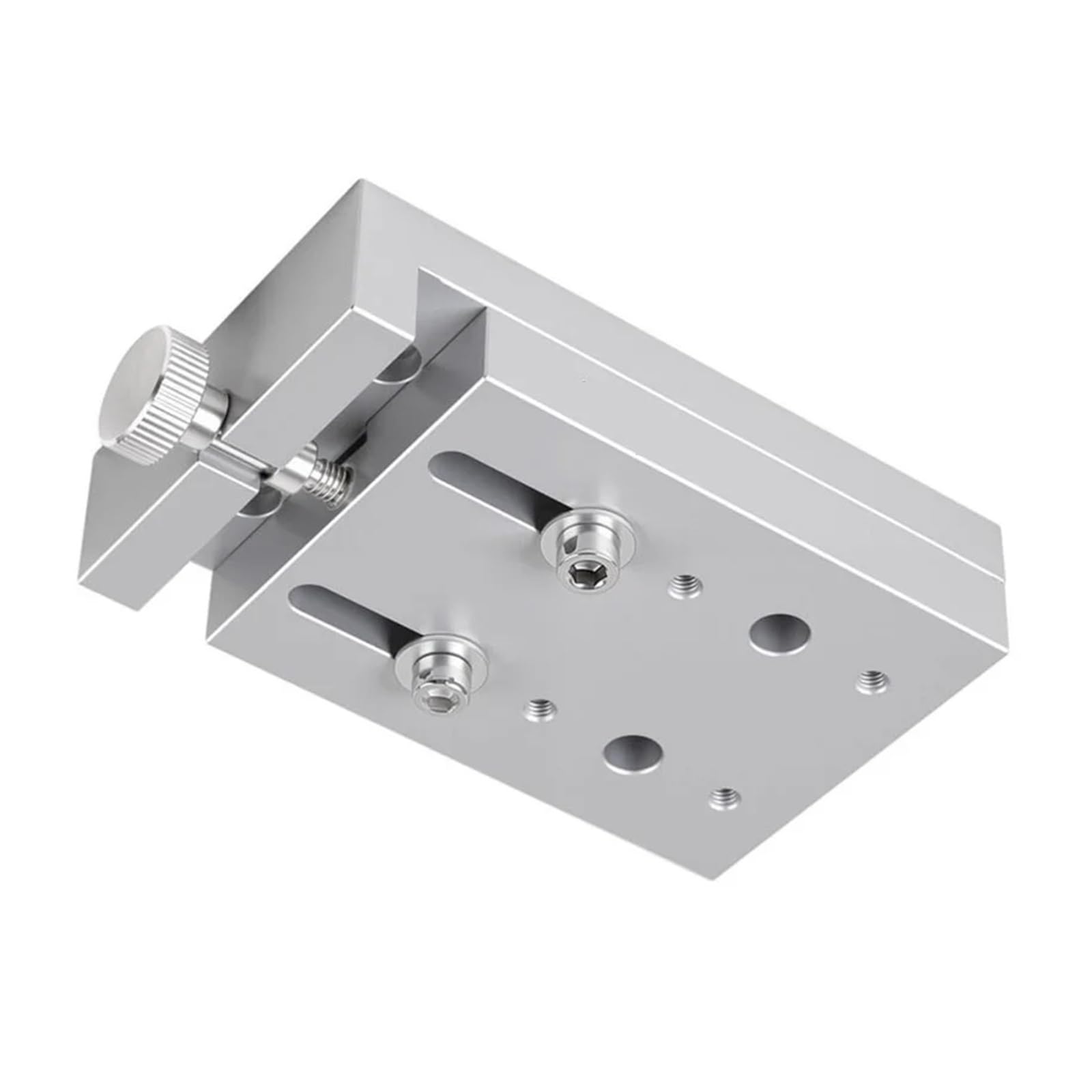 Recorrido de 20 mm, plataforma de 60 x 100 mm, guía de tornillo manual, eje X, plataforma lineal compacta