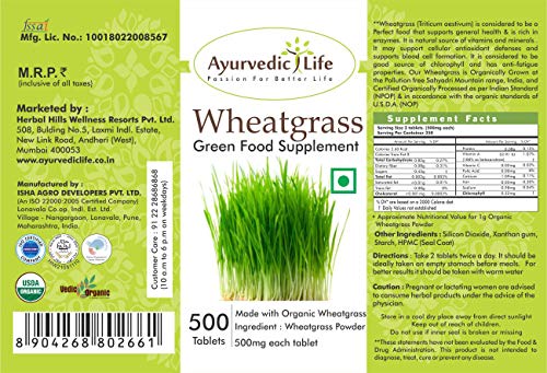 Image of Wheatgrass Tablets (500 Tablets Pack of 4)