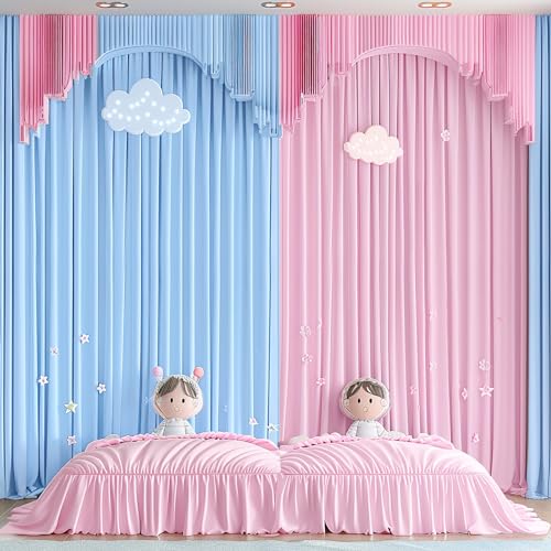 Cortinas Fondo Fotográfico 10x10 Rosa Azul 2 Paneles miniatura 4