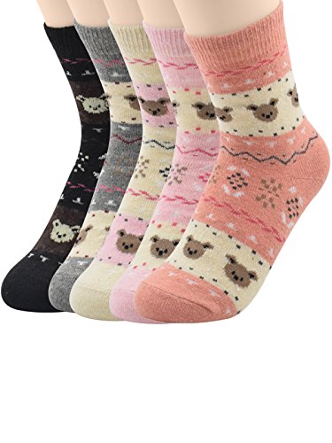 Image of Century Star Fuzzy Socks for Women 3-5 Pairs, Cozy Fluffy Slipper Sleep Warm Cloud Socks, Soft Winter Home Cabin Plush Birthday Gifts for Mom Wife Girlfriend