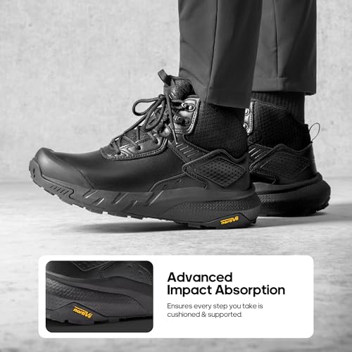 nortiv 8 men39s waterproof military tactical work boots leather motorcycle combat lightweight non-slip hiking boots for men defender