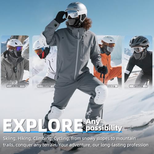 Image of Winter Neck Gaiter Warmer Scarf Cold Weather Windproof Face Mask for Man & Women - Ski Mask for Outdoor Sports