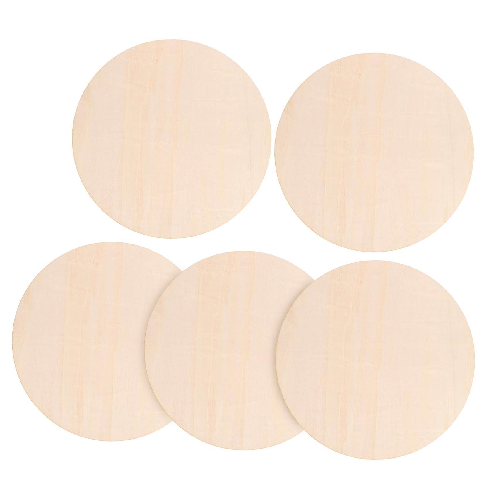 Gadpiparty 5 Pezzi Dischi Rotondi in Legno Non Finito per Decorazioni DIY Facili da Appendere e Portare per Occasioni Speciali e Ville