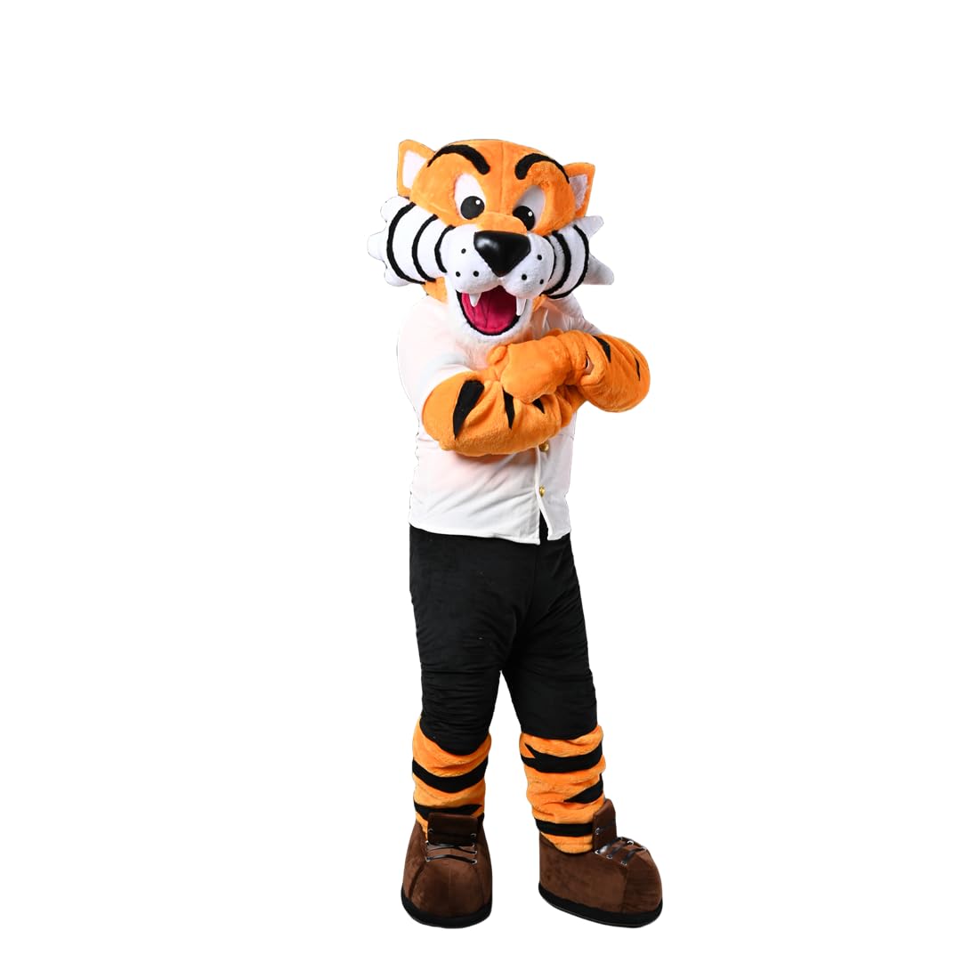 Orange Tiger Mascot Costume Cartoon Marketing Planning Adult