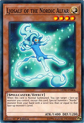 Amazon.com: Yu-Gi-Oh! - Ljosalf of The Nordic Alfar - LEHD-ENB06 - Common -  1st Edition - Legendary Hero Decks