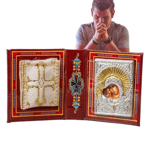 Decorazione amuleto gospel,Decorazione amuleto gospel,Amuleto religioso | il Vangelo all'esterno con elementi cristiani decorativi per la celebrazione religiosa