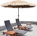 HUYNG Parapluie de terrasse extérieur de 2,7 m Parapluie de canopée en Paille de Simulation rétro Parasol de Grande Table autoportant pour Jardin, pelouse, arrière-Cour et Piscine