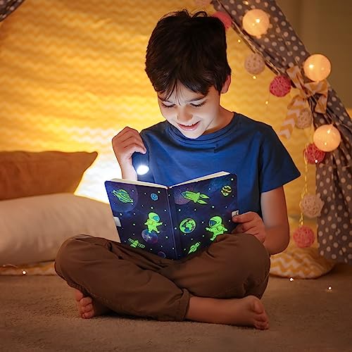 Diario secreto luminoso para niños con candado y llaves miniatura 5