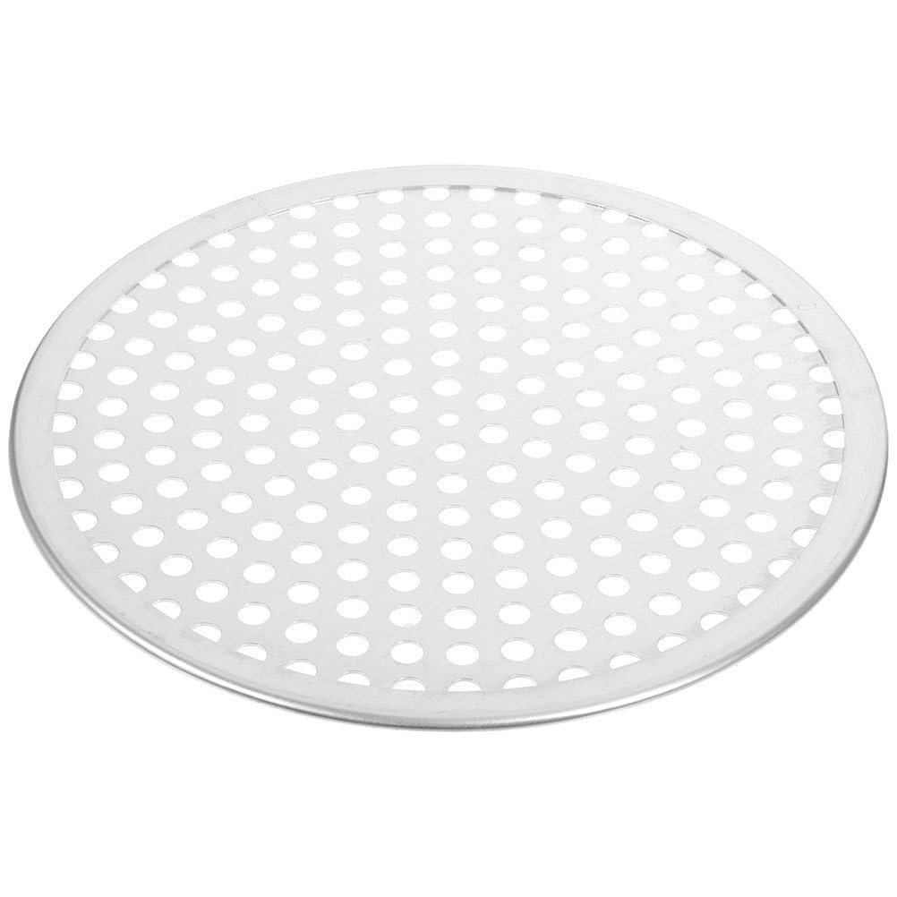 BESTonZON Pizza Pan with Hole, 12inch Aluminium Alloy Pizza Screen Baking Pan Mesh Pizza Tray Nonstick Round Crisper Tray Baking and Serving Sheet for Oven Home Restaurant