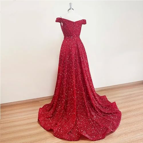Off Shoulder Sequin Prom Dresses 2024 with Detachable Mermaid Ball Gown Sparkly Formal Dresses with Cape2