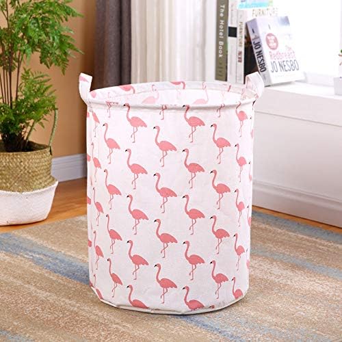 Amlrt Waterproof Foldable Laundry Hamper,Dirty Clothes Laundry Basket, Canvas Storage Basket with Handles -Kids Room,Home Organizer,Nursery Storage