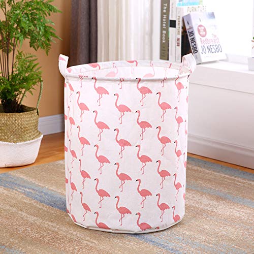 Amlrt Waterproof Foldable Laundry Hamper,Dirty Clothes Laundry Basket, Canvas Storage Basket with Handles -Kids Room,Home Organizer,Nursery Storage