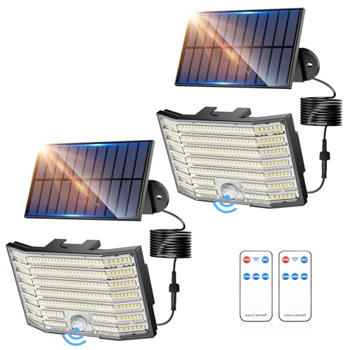 Détecteur de mouvement extérieur solaire 226 LED pour sécuriser l'entrée de maison la nuit