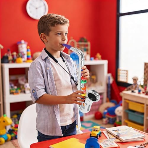 Toy Saxophone for Kids, Saxophone Instrument, Toy Instruments, for Party Birthday Holiday School Performance Stage Role Playing Talent Show Boys Girls - 1