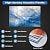 HIRESC Decorative Acoustic Panels 8 Pack, 48"x32" - Cerulean Mist Print