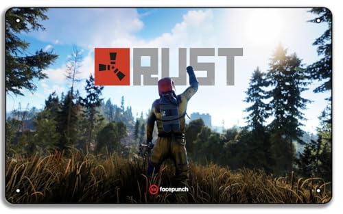 Rust Game Facepunch Logo Gaming Poster Wall Art Gift, Metal Tin Sign 8x12 Inch